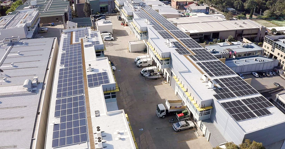 The Willoughby City Council depot in Chatswood, powered by rooftop solar.