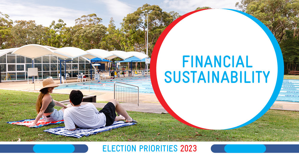 Election Priorities 2023 banner - financial Sustainability.