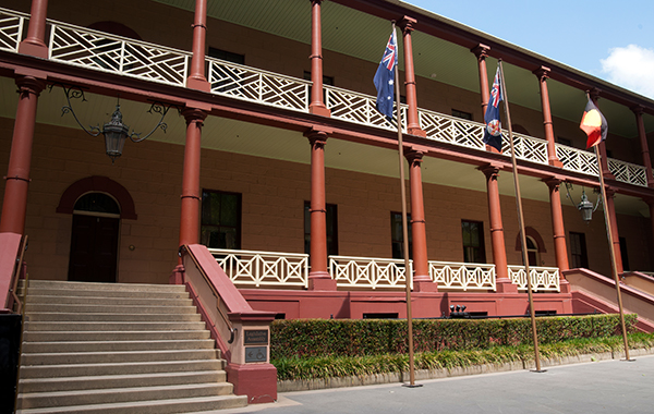 NSW Parliament House in Macquarie Street, Sydney.